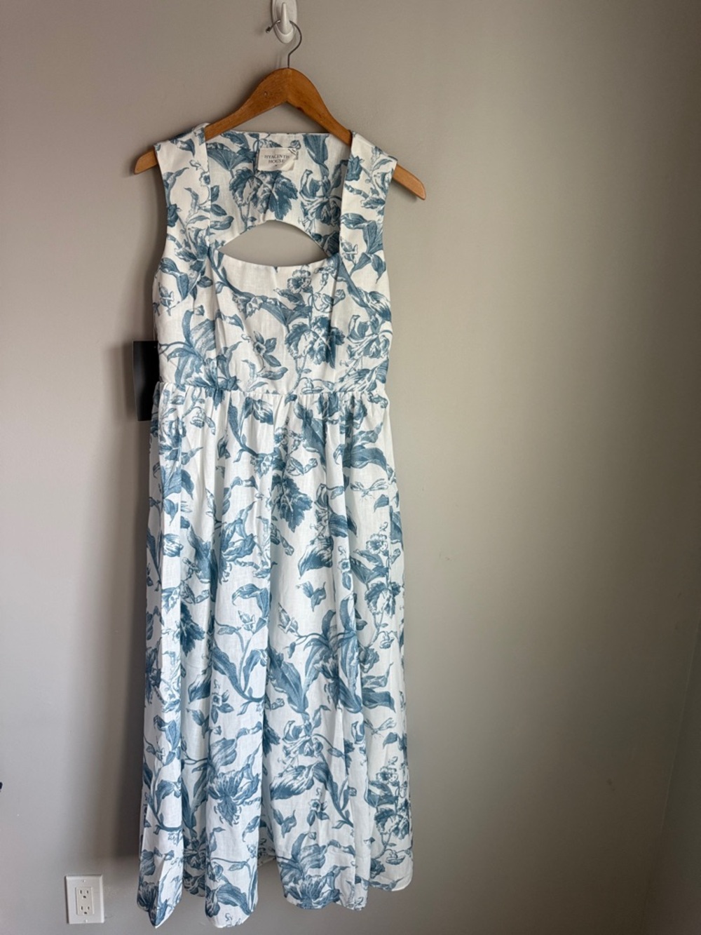 NEW Tuckernuck Hyacinth House Dusty Blue Floral Maizie Maxi Dress Medium - Picture 2 of 12